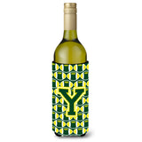 Letter Y Football Green And Yellow Wine Bottle Beverage Insulator Hugger Cj1075-Yliterk