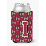 Caroline'S Treasures Cj1078-Icc Letter I Football Garnet And Gold Can Or Bottle Hugger, Multicolor