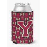 Caroline'S Treasures Cj1078-Ycc Letter Y Football Garnet And Gold Can Or Bottle Hugger, Multicolor