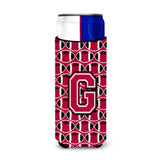 Letter G Football Crimson And White Ultra Beverage Insulators For Slim Cans Cj1079-Gmuk