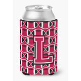 Caroline'S Treasures Cj1079-Lcc Letter L Football Crimson And White Can Or Bottle Hugger, Multicolor