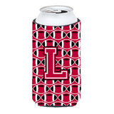 Letter L Football Crimson And White Tall Boy Beverage Insulator Hugger Cj1079-Ltbc