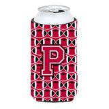Letter P Football Crimson And White Tall Boy Beverage Insulator Hugger Cj1079-Ptbc