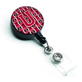 Caroline'S Treasures Letter U Football Crimson And White Retractable Badge Reel (Cj1079-Ubr)