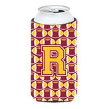 Letter R Football Maroon And Gold Tall Boy Beverage Insulator Hugger Cj1081-Rtbc