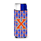 Letter X Football Green, Blue And Orange Ultra Beverage Insulators For Slim Cans Cj1083-Xmuk