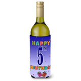 Happy 5Th Birthday Wine Bottle Beverage Insulator Hugger Cj1096Literk