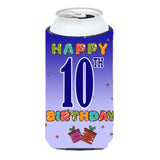 Happy 10Th Birthday Tall Boy Beverage Insulator Hugger Cj1101Tbc