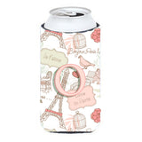 Letter O Love In Paris Pink Tall Boy Beverage Insulator Hugger Cj2002-Otbc