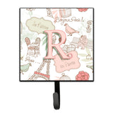 Caroline'S Treasures Cj2002-Rsh4 Letter R Love In Paris Pink Leash Or Key Holder, Small, Multicolor