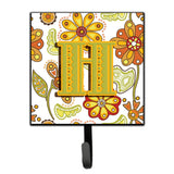 Caroline'S Treasures Cj2003-Hsh4 Letter H Floral Mustard And Green Leash Or Key Holder, Small, Multicolor