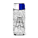 Letter A Musical Note Letters Ultra Beverage Insulators For Slim Cans Cj2007-Amuk