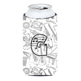 Letter G Musical Note Letters Tall Boy Beverage Insulator Hugger Cj2007-Gtbc