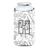 Letter H Musical Note Letters Tall Boy Beverage Insulator Hugger Cj2007-Htbc