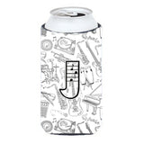 Letter J Musical Note Letters Tall Boy Beverage Insulator Hugger Cj2007-Jtbc