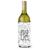 Letter K Musical Note Letters Wine Bottle Beverage Insulator Hugger Cj2007-Kliterk