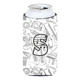 Letter S Musical Note Letters Tall Boy Beverage Insulator Hugger Cj2007-Stbc