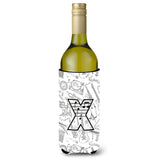 Letter X Musical Note Letters Wine Bottle Beverage Insulator Hugger Cj2007-Xliterk
