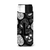 Letter L Day Of The Dead Skulls Black Ultra Beverage Insulators For Slim Cans Cj2008-Lmuk