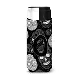 Letter O Day Of The Dead Skulls Black Ultra Beverage Insulators For Slim Cans Cj2008-Omuk