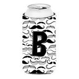 Caroline'S Treasures Cj2009-Btbc Letter B Moustache Initial Tall Boy Koozie Hugger, Multicolor