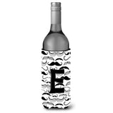 Letter E Moustache Initial Wine Bottle Beverage Insulator Hugger Cj2009-Eliterk
