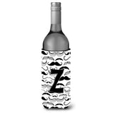Letter Z Moustache Initial Wine Bottle Beverage Insulator Hugger Cj2009-Zliterk