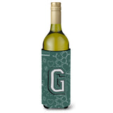 Letter G Back To School Initial Wine Bottle Beverage Insulator Hugger Cj2010-Gliterk