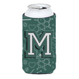 Letter M Back To School Initial Tall Boy Beverage Insulator Hugger Cj2010-Mtbc