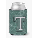 Letter T Back To School Initial Can Or Bottle Hugger Cj2010-Tcc