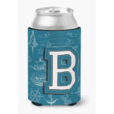 Letter B Sea Doodles Initial Alphabet Can Or Bottle Hugger Cj2014-Bcc