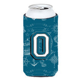 Letter O Sea Doodles Initial Alphabet Tall Boy Beverage Insulator Hugger Cj2014-Otbc
