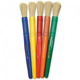 Beginner Paint Brushes, 5 Assorted Colors, 7 Long, 5 Brushes