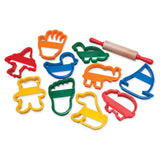 Jumbo Dough & Clay Cutter Set with Rolling Pin, Assorted Shapes, Approx. 4, 11 Pieces