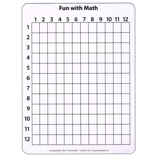 Math Whiteboard, 1-Sided, 12x12 Grid, 9 x 12, 10 Boards– Slickpurchase