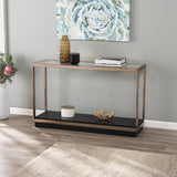 Lexina Glass-Top Console Table
