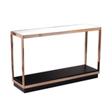 Lexina Glass-Top Console Table