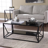 Argall Glass-Top Cocktail Table W/ Storage
