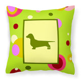 Caroline'S Treasures Ck1024Pw1414 Dachshund Decorative Canvas Fabric Pillow, Large, Multicolor