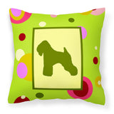 Caroline'S Treasures Ck1066Pw1414 Wheaten Terrier Soft Coated Fabric Pillow, Large, Multicolor