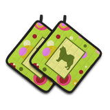 Caroline'S Treasures Alaskan Malamute Pair Of Pot Holders Ck1073Pthd, 7.5Hx7.5W, Multicolor