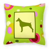 Caroline'S Treasures Ck1077Pw1414 Doberman Decorative Canvas Fabric Pillow, Large, Multicolor