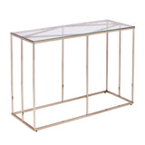 Nicholance Contemporary Glass-Top Console Table
