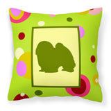 Caroline'S Treasures Ck1103Pw1414 Japanese Chin Decorative Canvas Fabric Pillow, Large, Multicolor