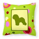 Caroline'S Treasures Ck1108Pw1414 Bichon Frise Decorative Canvas Fabric Pillow, Large, Multicolor