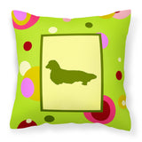 Caroline'S Treasures Ck1132Pw1414 Dachshund Decorative Canvas Fabric Pillow, Large, Multicolor