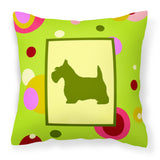 Caroline'S Treasures Ck1147Pw1414 Scottish Terrier Decorative Canvas Fabric Pillow, Large, Multicolor