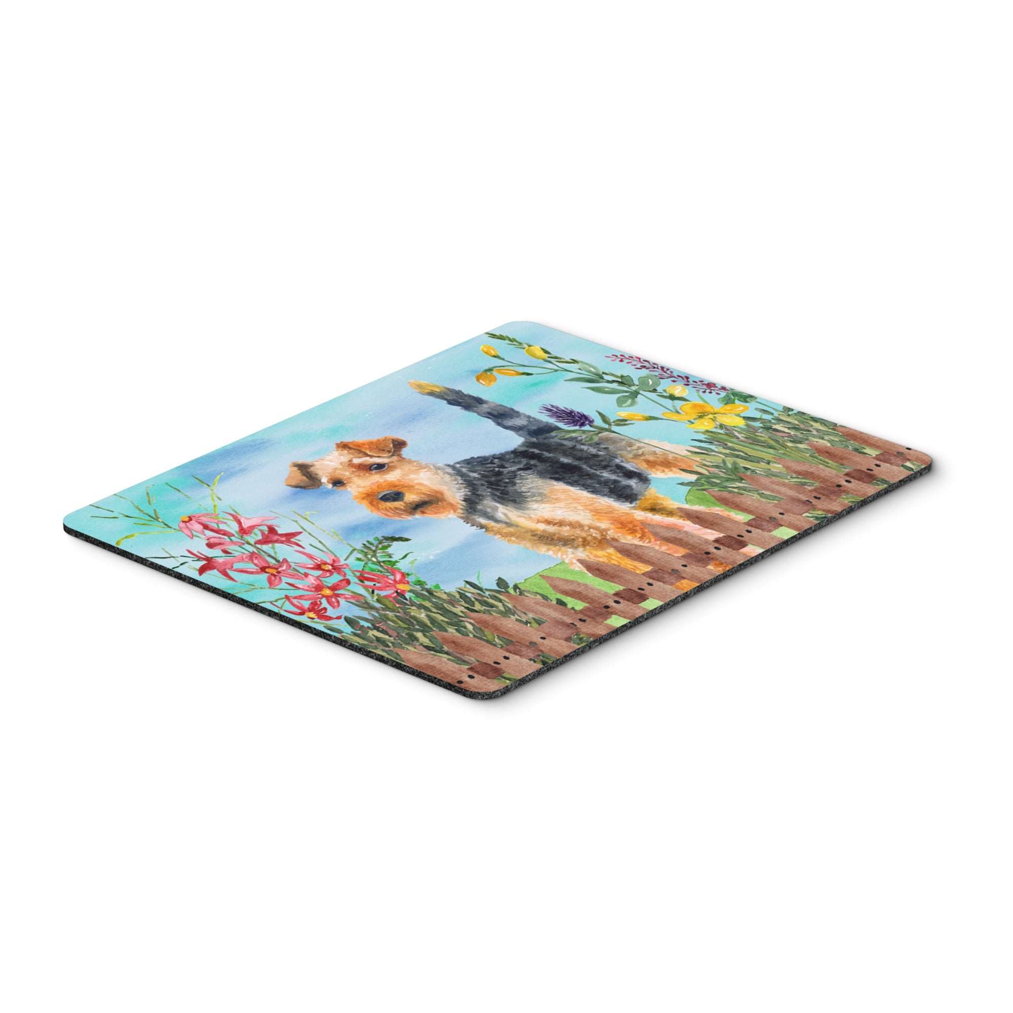 Caroline'S Treasures Welsh Terrier Spring Mouse Pad, Hot Pad Or Trivet, 7.75 X 9.25, Multicolor (Ck1262Mp)