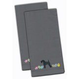 Caroline'S Treasures Ck1659Gytwe Kerry Blue Terrier Easter Gray Embroidered Kitchen Towel Set Of 2