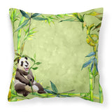 Caroline'S Treasures Ck1696Pw1818 Panda Bear And Bamboo Fabric Decorative Pillow Patio-Furniture-Pillows, Multicolor